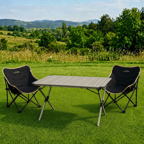 Campout Alüminyum XXL Büyük Masa + 2 Campout Fırat Sandalye Set