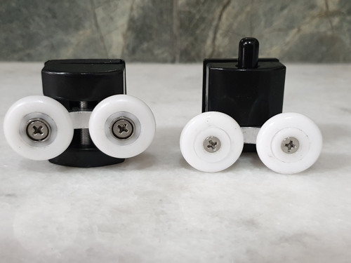 Siyah Duşakabin Cam Kabin Tekerleği Takım 24 mm