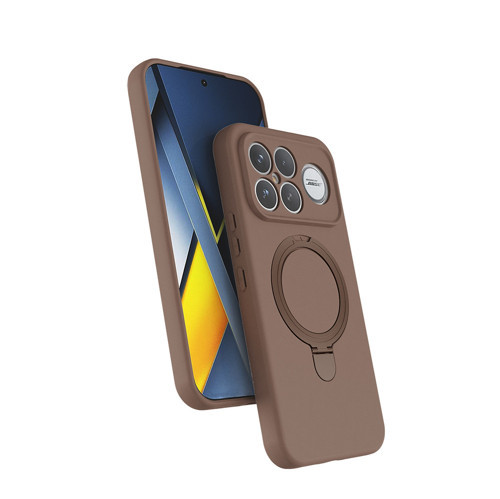 Poco F8 Ultra Kılıf M-safe Şarj Özellikli Standlı MKST Samara Kapak - Desert Gold