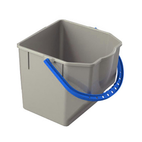 A Form Çift Kovalı Temizlik Arabası Seti Yedek Temiz Su Kovası - 25 Litre - Gri - Mavi Saplı