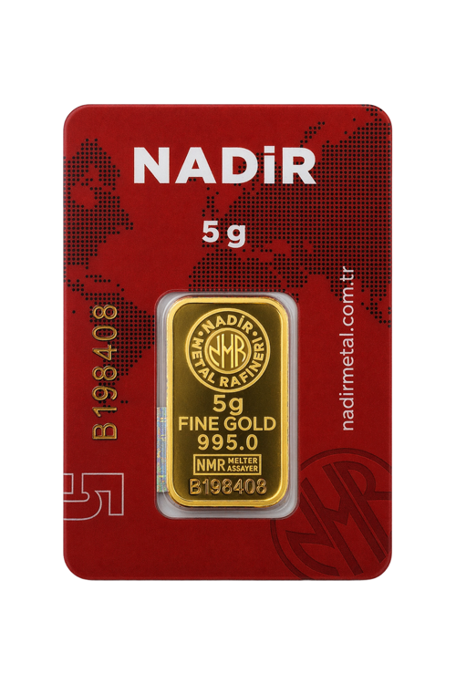 24 Ayar 5 Gram Külçe Altın (1 Adet 5 Gram Külçe Altın )