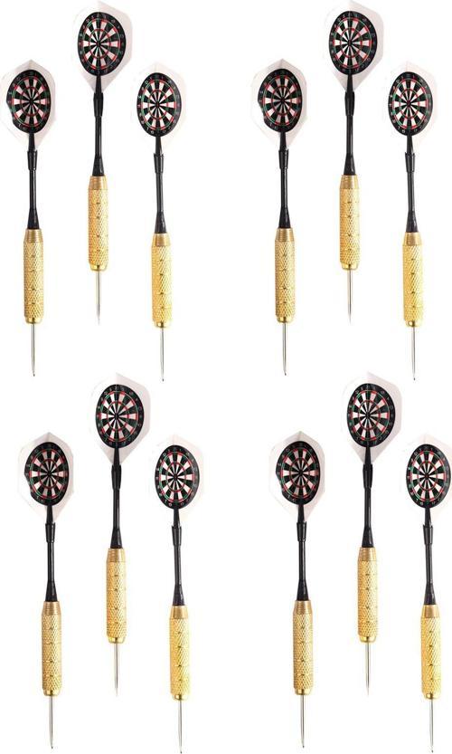 12 Adet 22 Gram Dart Oku Çelik Uç Pirinç Gövde Renkli Kanat Dart Oku Seti