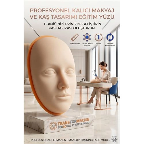 3D Kalıcı Makyaj Pratik Yüzü, Silikon Microblading Kaş Dudak Eğitim Mankeni 723165