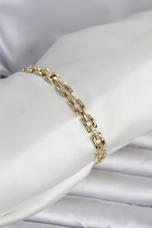 Xuping Zincir Model Gold Renk Kadın Bileklik