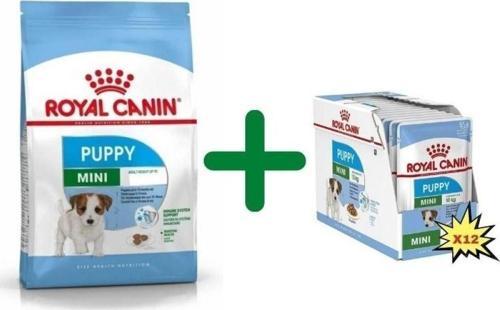 Mini Puppy Küçük Irk Yavru Köpek Maması 2 Kg + 12 Adet 85 Gr Pouch Konserve Yaş Mama