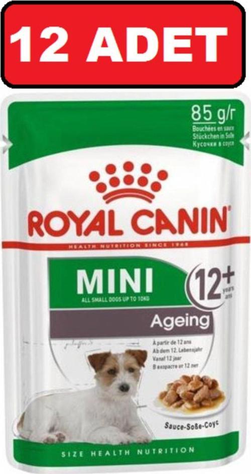 Mini Ageing 12+ Küçük Irk 12 Yaş Üstü Köpek Konserve Yaş Maması 85 Gr 12 Adet