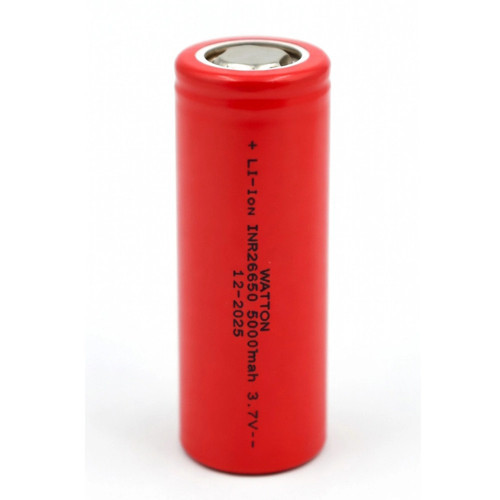 Şarj Edilebilir Pil (26650 5000mAh 3.7V Li-ion - Kırmızı)