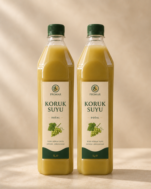Ekşi Koruk Suyu 1 Lt ×2 Adet