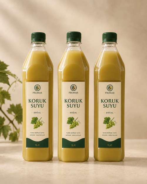Ekşi Koruk Suyu 1 Lt ×3 Adet