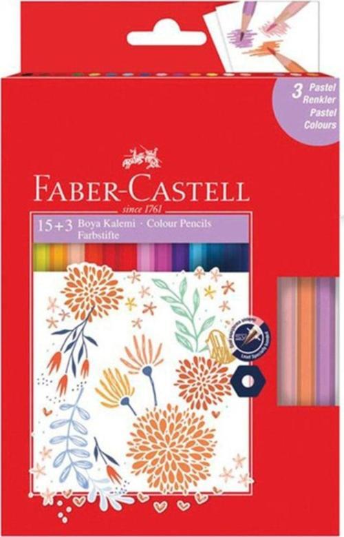 Faber-Castell Fc Boya Kalemi 15+3 Pastel Renk (fsc)