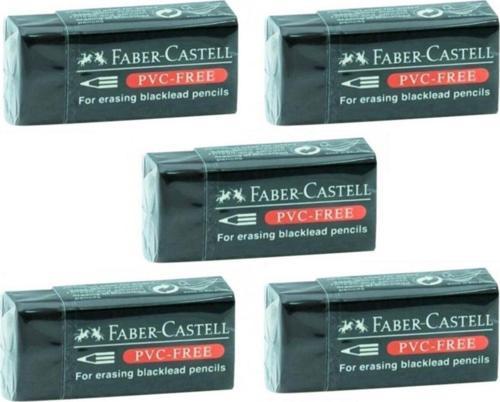Faber-Castell Pvc Free No:30 Küçük Boy Siyah Silgi 5 Li