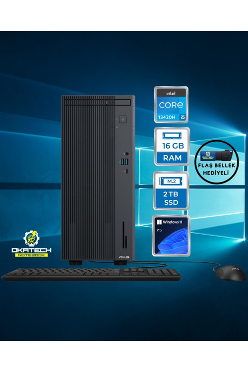 ExpertCenter P500 P500MV i5-13420H 16 GB RAM 2 TB SSD UHD Graphics WİN 11 PRO Masaüstü Bilgisayar