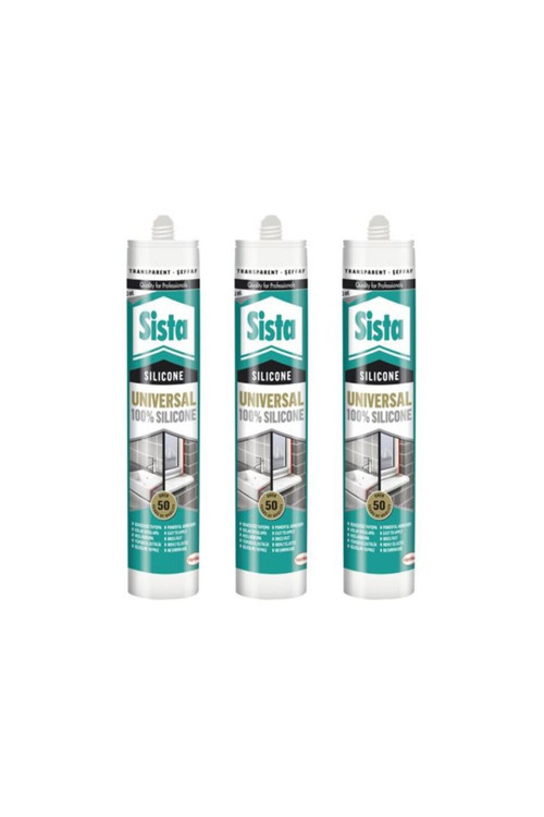 Üniversal Silikon Şeffaf 280Ml 3 Adet