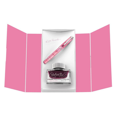 Classic M205 Rose Quartz Dolma Kalem + Mürekkep Seti F Uç