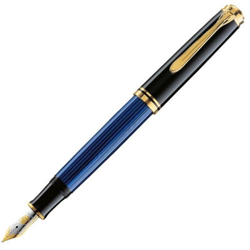 Souveran Series M600 Blue Black Fountain Dolma Kalem F Uç