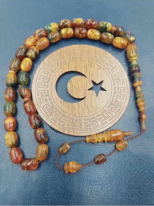 RENKLİ KATALİN HALKALI İMAME ÖZEL İŞÇİLİK SİSTEMLİ TESPİH