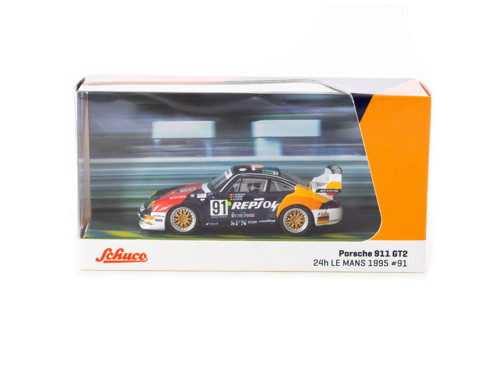 X Schuco 1/64 Porsche 911 GT2 24h LE MANS 1995 #91 - COLLAB64