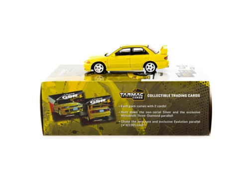 1/64 Mitsubishi Lancer GSR Evolution III Yellow with Tarmac Cards