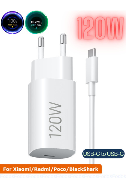 120W Şarj Aleti - Adaptör - Kablo - Type-C 120W Gan Mi 17 Pro Max 15 Ultra 14 14T Pro 13 Turbo Şarj