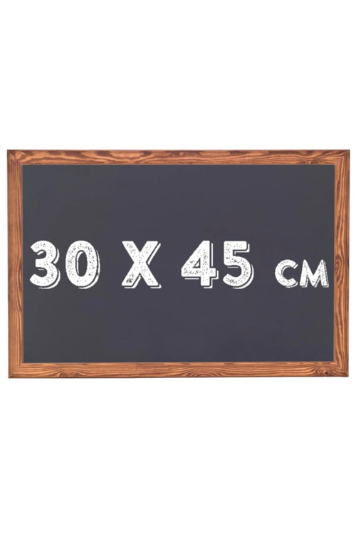 Kara Tahta Ahşap Çerçeveli Tebeşir Yazı Tahtası 30X45