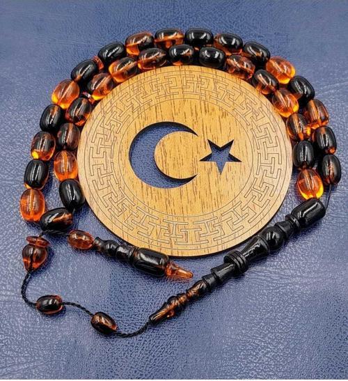 SİYAH-TURUNCU HALKALI İMAME KATALİN TESPİH