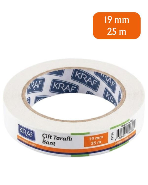 Çift Taraflı Bant 19mm x 25m 2519G