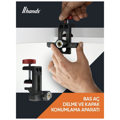 Kapak Konumlandırma ve Bas Aç Yuvası Delme Aparatı