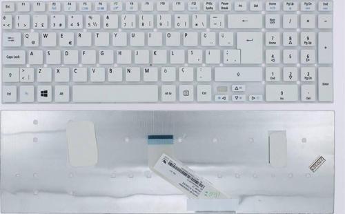 Acer ile Uyumlu Aspire E1-522-12502G50Mnkk MP-10K36TQ-4421W Klavye Beyaz