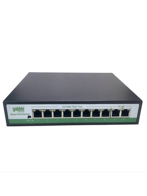 GAB-P82MM 8 Port 10/100 Mbps + 2 Port 10/100 Uplink PoE Switch