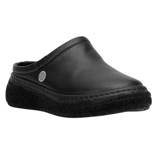 D26YT-6140-B Siyah Kadın Comfort Deri Terlik