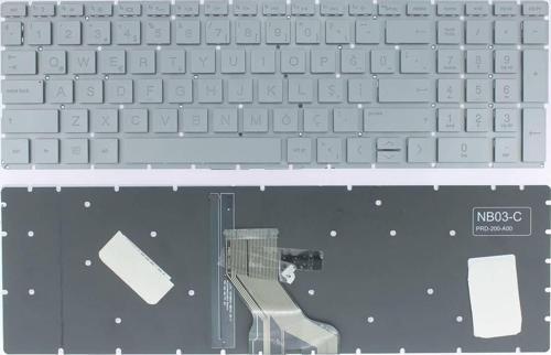 Hp ile Uyumlu 15-GW, 15-GW0020NT, 15-GW0021NT Uyumlu Laptop Klavyesi Silver