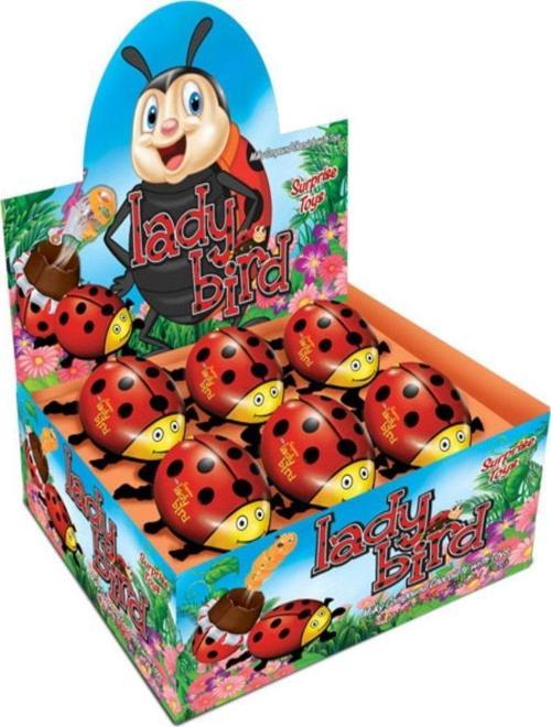 Uğur Böceği Sürpriz Yumurta Çikolata Kaplı Lady Bird Surprise Gift 12 Adet 55 Gr.