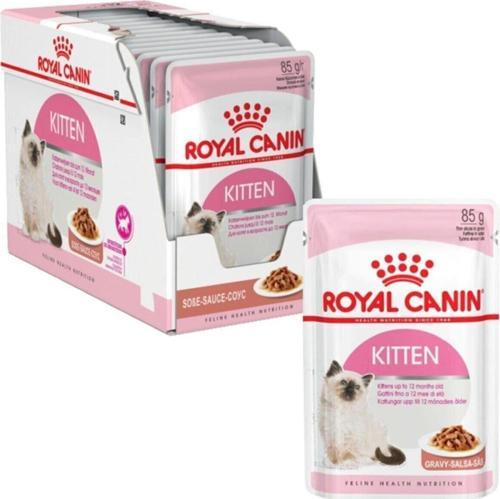 Kıtten Gravy Soslu Pouch-Yavru Kedi Yaş Mama 12 Adet X 85 Gr