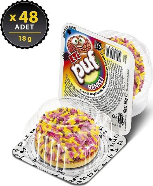 Eti Puf Renkli 18 G X 48 Adet