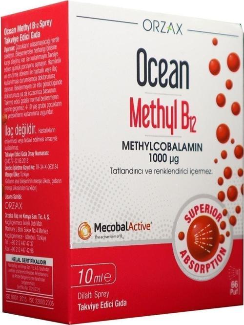 Methyl B12 1000 Mg 10 Ml Dilaltı Sprey / 66 Doz