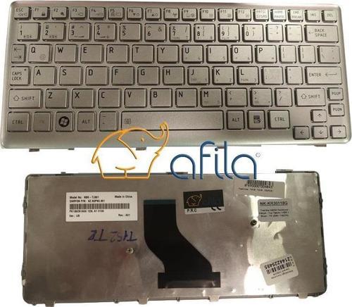 Toshiba Dynabook NB200-10Z, NB205, NSK-TJ00T, 9Z.N2P82.00T, PK130811A20 Klavyesi Gümüş, Gri / İNG.