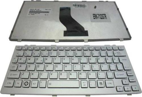 Toshiba Dynabook NB200-10Z, NB205, NSK-TJ00T, 9Z.N2P82.00T, PK130811A20 Klavyesi Gümüş, Gri TR