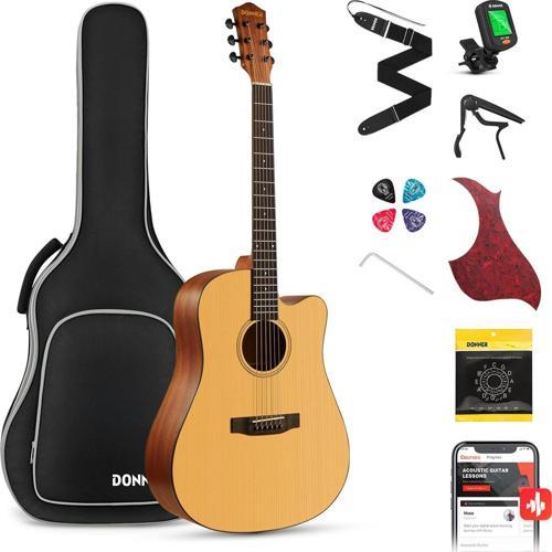 DAG-1C Cutaway Akustik Gitar Seti (Natural)