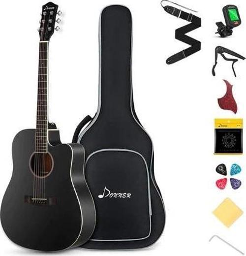 DAG-1CB Cutaway Akustik Gitar Seti (Siyah)