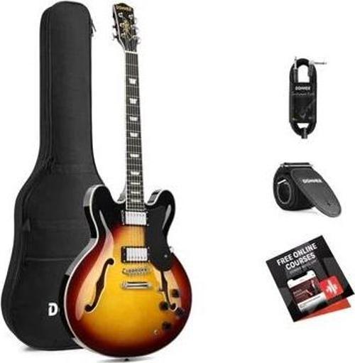 DJP-1000 Semi-Hollow Elektro Gitar (Sunburst)