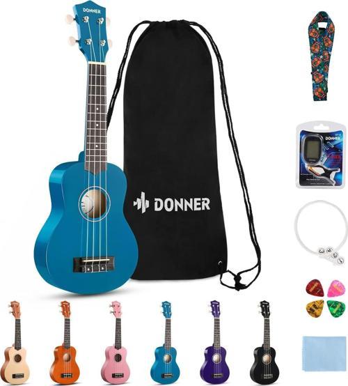 DUS-10B Soprano Ukulele Seti (Mavi)