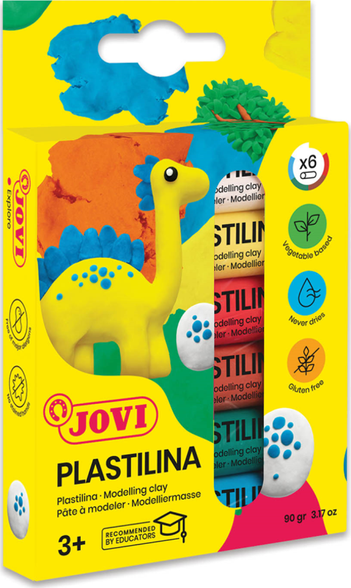 JOVI 90/6 15GR KURUMAYAN OYUN HAMURU 6 RENK - BLİSTER