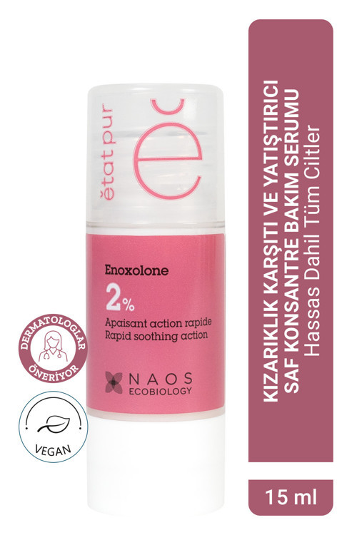 Pure Active Enoxolone Hassas ve Rozalı Ciltler İçin Kızarıklık Karşıtı Konsantre Bakım Serumu 15ML
