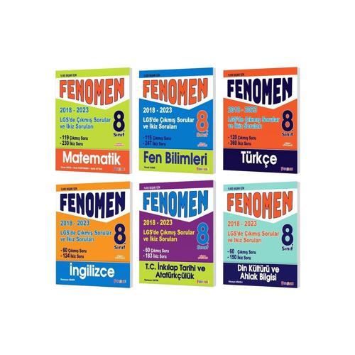 Fenomen 8 LGS Çıkmış Sorular Ve İkiz Soruları Seti (6 Kitap) (2018-2023)
