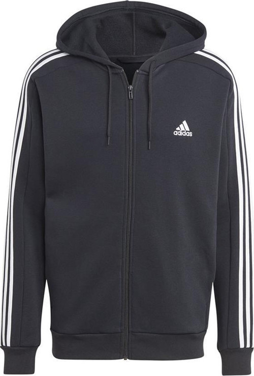 Essentials Fleece 3 Stripes Full Zip Erkek Sweatshirt IB4029