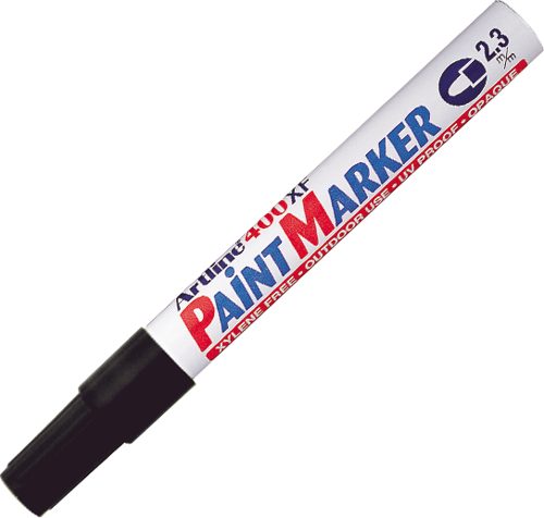 400XF 2.3mm Paint Marker Çok Amaçlı Boyama Markörü Siyah