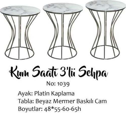 Brc 13391 Zigon KUM SAAT Düz SİYAH Temper cam Metal Çelik PLATİN Kaplama El Yapım