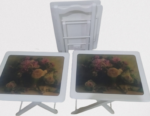Çanta 18502 Zigon Büyük Resim Model Beyaz Dikdörtgen Beyaz Çiçek motifli El yapım