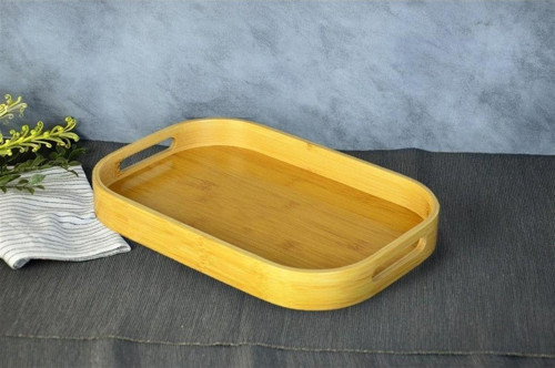 Paçi 28*40cm Dikdörtgen Bambu Tepsi