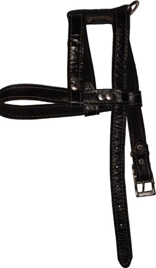 Lovely Hakiki Deri Ayarlanır Köpek Göğüs Tasması 2,5cm 25-35Kg Köpeklere SİYAH